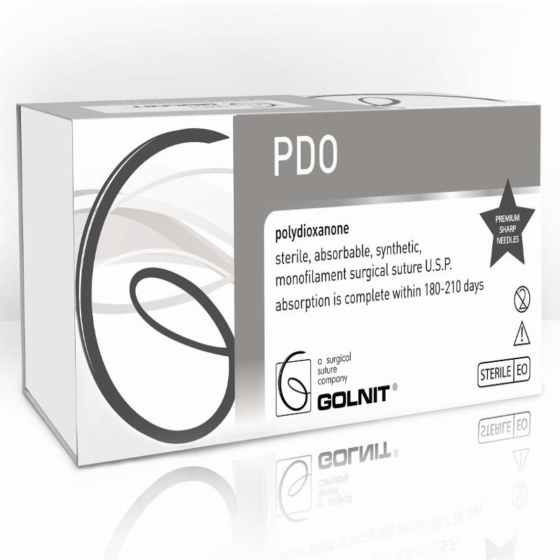 Полідіоксанон (ПДО) Петля, шовний матеріал 1 (4,0), Голка: даймонд 45мм, 1/2 кола, 160 см, Одно-голкова